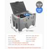 imageVEVOR Portable Diesel Tank 58 Gallon Capacity ampamp 10 GPM Flow Rate Fuel Tank with 12V Electric Transfer Pump and 131ft Rubber Hose PE Diesel Transfer Tank for Easy Fuel Transportation RedGrey