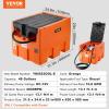 imageVEVOR Portable Diesel Tank 58 Gallon Capacity ampamp 10 GPM Flow Rate Fuel Tank with 12V Electric Transfer Pump and 131ft Rubber Hose PE Diesel Transfer Tank for Easy Fuel Transportation RedOrange