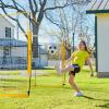imageVEVOR Portable Soccer Goal 12 x 6 ft Large Practice Soccer Net Steel Fiberglass Structure Training Goal Set with Carry Bag AllWeather Outdoor Use for Backyards Parks School FieldsFiberglass Rod Cube