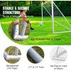 imageVEVOR Portable Soccer Goal 12 x 6 ft Large Practice Soccer Net Steel Fiberglass Structure Training Goal Set with Carry Bag AllWeather Outdoor Use for Backyards Parks School Fields12x6 ft PVC