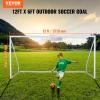 imageVEVOR Portable Soccer Goal 12 x 6 ft Large Practice Soccer Net Steel Fiberglass Structure Training Goal Set with Carry Bag AllWeather Outdoor Use for Backyards Parks School Fields12x6 ft PVC