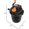 imageVEVOR Pressurized Biological Pond Filter Fit Pond Up to 2000 Gallons with 13W UVC Light 1840 GPH Bio Pond Filter System Filtration Equipment for Fountain Pool Koi Fish Aquarium Tank Garden Water1580 GPH1