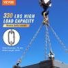 imageVEVOR Proof Coil Chain 18quot x 33 350 lbs Safe Working Load Zinc Plated Proof Tested Coil Chain with Two Quick Links Galvanized Carbon Steel Link Chain for Towing Hanging Camping Pet Towing18 Inch x 100 Ft