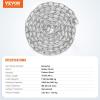 imageVEVOR Proof Coil Chain 18quot x 33 350 lbs Safe Working Load Zinc Plated Proof Tested Coil Chain with Two Quick Links Galvanized Carbon Steel Link Chain for Towing Hanging Camping Pet Towing316 Inch x 10 Ft