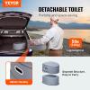 imageVEVOR RV Toilet for Camping Portable Toilet with 13 Gal Detachable Inner Bucket ampamp Removable Paper Holder Commode with Dual Lids Travel Toilet for Outdoor Camping Car Long Road TripsNo Waste Tank