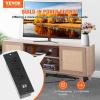 imageVEVOR Rattan TV Stand Boho TV Cabinet for 55 inch TV Mid Century Modern TV Stand Rattan TV Console with Adjustable Shelfs for Living Room Media Room BlackOak