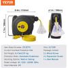 imageVEVOR Retractable Extension Cord Reel 50 FT Heavy Duty 14AWG3C SJTOW Extension Power Cord with Lighted Triple Tap Outlet 13A Circuit Breaker 180 Swivel Bracket for Ceiling or Wall Mount RedYellow