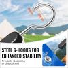 imageVEVOR Rubber Bungee Cords 50 Pack 21quot Long Weatherproof Natural Rubber Tie Down Straps with Crimped S Hooks Heavy Duty Outdoor Tarp Straps for Securing Flatbed Trailers Canvases Cargo and More40inch 4pcs Adjustable