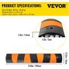 imageVEVOR Rubber Speed Bump 2 Pack  6 FT Heavy Duty 22000 lbs Capacity for Road ampamp Driveway 728quot x 122quot x 22quot Modular Traffic Hump 2 Channel Floor Cord Cover for Asphalt Concrete Gravel6ft 1pc with cap