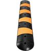 imageVEVOR Rubber Speed Bump 2 Pack  6 FT Heavy Duty 22000 lbs Capacity for Road ampamp Driveway 728quot x 122quot x 22quot Modular Traffic Hump 2 Channel Floor Cord Cover for Asphalt Concrete Gravel6ft 1pc with cap