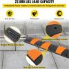 imageVEVOR Rubber Speed Bump 2 Pack  6 FT Heavy Duty 22000 lbs Capacity for Road ampamp Driveway 728quot x 122quot x 22quot Modular Traffic Hump 2 Channel Floor Cord Cover for Asphalt Concrete Gravel6ft 1pc with cap
