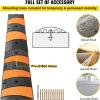 imageVEVOR Rubber Speed Bump 2 Pack  6 FT Heavy Duty 22000 lbs Capacity for Road ampamp Driveway 728quot x 122quot x 22quot Modular Traffic Hump 2 Channel Floor Cord Cover for Asphalt Concrete Gravel2 Pack