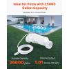 imageVEVOR Salt Cell Chlorinator Fits for Hayward W3TCell3 T3 Pool Cell Salt Water System for InGround Swimming Pools up to 15000 Gallons 15 ft Power Line White25000GalT9
