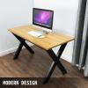 imageVEVOR Set of 2 Steel Table Legs 28 Height 30 Wide Heavy Duty 31 Square Box Section X Frame 28x30x31 Inch Black Color Industrial Country Style Metal Dining LegsBlack