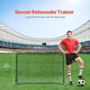 imageVEVOR Soccer Rebound Trainer Iron Soccer Training Equipment Sports Football Rebounder Wall DoubleSided Rebounding Net Easy Assembly Perfect for Backyard Practicing Solo Training Passing6x4FT