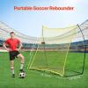 imageVEVOR Soccer TrainerPortable Soccer Rebounder Net Iron Soccer Practice Equipment Sports Football Rebounder Wall with Portable Bag Perfect for Team Solo Training Passing Volley7x7ft