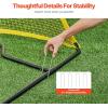 imageVEVOR Soccer TrainerPortable Soccer Rebounder Net Iron Soccer Practice Equipment Sports Football Rebounder Wall with Portable Bag Perfect for Team Solo Training Passing Volley7x7ft