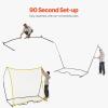 imageVEVOR Soccer TrainerPortable Soccer Rebounder Net Iron Soccer Practice Equipment Sports Football Rebounder Wall with Portable Bag Perfect for Team Solo Training Passing Volley7x7ft