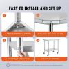 imageVEVOR Stainless Steel Work Table 30 x 48 x 38 Inch with 4 Wheels 3 Adjustable Height Levels Heavy Duty Food Prep Worktable for Commercial Kitchen Restaurant Silver24 x 36 x 38 Inch