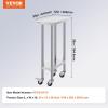 imageVEVOR Stainless Steel Work Table 30 x 48 x 38 Inch with 4 Wheels 3 Adjustable Height Levels Heavy Duty Food Prep Worktable for Commercial Kitchen Restaurant Silver24 x 12 x 38 Inch