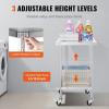 imageVEVOR Stainless Steel Work Table 30 x 48 x 38 Inch with 4 Wheels 3 Adjustable Height Levels Heavy Duty Food Prep Worktable for Commercial Kitchen Restaurant Silver24 x 24 x 38 Inch