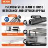 imageVEVOR Stainless Steel Work Table 30 x 48 x 38 Inch with 4 Wheels 3 Adjustable Height Levels Heavy Duty Food Prep Worktable for Commercial Kitchen Restaurant Silver30 x 12 x 38 inch