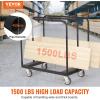 imageVEVOR Steel Panel Truck 1500 LBS Panel Dolly Cart with 5quot Swivel Casters and 3602quot x 2402quot Deck HeavyDuty Drywall Sheet Cart Handling Wall Panel Sheetrock Lumber for Garage Home Warehouse1500 LBS