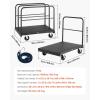 imageVEVOR Steel Panel Truck 1500 LBS Panel Dolly Cart with 5quot Swivel Casters and 3602quot x 2402quot Deck HeavyDuty Drywall Sheet Cart Handling Wall Panel Sheetrock Lumber for Garage Home Warehouse2in11800 LBS
