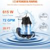 imageVEVOR Submersible Sump Pump 05HP 4188GPH 24 ft Lift Cast Iron Sewage Water Pump with 10 ft Power Cord and Automatic Float Switch Stainless Steel for Clean Flooded Basement Yard Farm Sewer05 HP