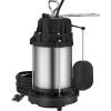 imageVEVOR Submersible Sump Pump 05HP 4188GPH 24 ft Lift Cast Iron Sewage Water Pump with 10 ft Power Cord and Automatic Float Switch Stainless Steel for Clean Flooded Basement Yard Farm Sewer05 HP