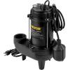 imageVEVOR Submersible Sump Pump 05HP 4188GPH 24 ft Lift Cast Iron Sewage Water Pump with 10 ft Power Cord and Automatic Float Switch Stainless Steel for Clean Flooded Basement Yard Farm Sewer34 HP