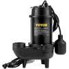 imageVEVOR Submersible Sump Pump 05HP 4188GPH 24 ft Lift Cast Iron Sewage Water Pump with 10 ft Power Cord and Automatic Float Switch Stainless Steel for Clean Flooded Basement Yard Farm Sewer34 HP