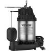 imageVEVOR Submersible Sump Pump 05HP 4188GPH 24 ft Lift Cast Iron Sewage Water Pump with 10 ft Power Cord and Automatic Float Switch Stainless Steel for Clean Flooded Basement Yard Farm Sewer05 HP