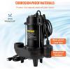 imageVEVOR Submersible Sump Pump 05HP 4188GPH 24 ft Lift Cast Iron Sewage Water Pump with 10 ft Power Cord and Automatic Float Switch Stainless Steel for Clean Flooded Basement Yard Farm Sewer34 HP