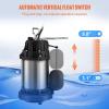 imageVEVOR Submersible Sump Pump 05HP 4188GPH 24 ft Lift Cast Iron Sewage Water Pump with 10 ft Power Cord and Automatic Float Switch Stainless Steel for Clean Flooded Basement Yard Farm Sewer05 HP