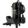 imageVEVOR Submersible Sump Pump 05HP 4188GPH 24 ft Lift Cast Iron Sewage Water Pump with 10 ft Power Cord and Automatic Float Switch Stainless Steel for Clean Flooded Basement Yard Farm Sewer34 HP