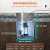imageVEVOR Submersible Sump Pump 05HP 4188GPH 24 ft Lift Cast Iron Sewage Water Pump with 10 ft Power Cord and Automatic Float Switch Stainless Steel for Clean Flooded Basement Yard Farm Sewer05 HP