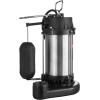imageVEVOR Submersible Sump Pump 05HP 4188GPH 24 ft Lift Cast Iron Sewage Water Pump with 10 ft Power Cord and Automatic Float Switch Stainless Steel for Clean Flooded Basement Yard Farm Sewer10 HP