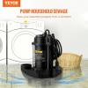imageVEVOR Submersible Sump Pump 05HP 4188GPH 24 ft Lift Cast Iron Sewage Water Pump with 10 ft Power Cord and Automatic Float Switch Stainless Steel for Clean Flooded Basement Yard Farm Sewer34 HP
