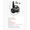 imageVEVOR Submersible Water Pump 280W 4500GPH Aquarium Return Pump with 164 ft Lift Height ampamp 180 Adjustable Flow Direction Suitable for Pond Aquarium Fountain Waterfall and Fish Tank