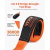 imageVEVOR Tow Strap with Hooks 2quot x 20 17000 lbs Heavy Duty Recovery Rope with Safety Hooks Car Heavy Duty Recovery Rope for Trucks Vehicles Towing Accessories Tow Cable for for Roadside Recovery3 x 8