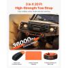 imageVEVOR Tow Strap with Hooks 2quot x 20 17000 lbs Heavy Duty Recovery Rope with Safety Hooks Car Heavy Duty Recovery Rope for Trucks Vehicles Towing Accessories Tow Cable for for Roadside Recovery3 x 20