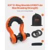 imageVEVOR Tow Strap with Hooks 2quot x 20 17000 lbs Heavy Duty Recovery Rope with Safety Hooks Car Heavy Duty Recovery Rope for Trucks Vehicles Towing Accessories Tow Cable for for Roadside Recovery3 x 20