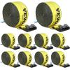 imageVEVOR Truck Straps 4quot x30 Heavy Duty Tie Down wFlat Hooks 18000lbs Break Strength WLL 6000lbs Cargo Straps tie Down for Flatbeds Trucks Trailers Farms Rescues Tree Saver Yellow10 PackYellow