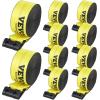 imageVEVOR Truck Straps 4quot x30 Heavy Duty Tie Down wFlat Hooks 18000lbs Break Strength WLL 6000lbs Cargo Straps tie Down for Flatbeds Trucks Trailers Farms Rescues Tree Saver Yellow10 PackYellow