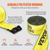 imageVEVOR Truck Straps 4quot x30 Heavy Duty Tie Down wFlat Hooks 18000lbs Break Strength WLL 6000lbs Cargo Straps tie Down for Flatbeds Trucks Trailers Farms Rescues Tree Saver Yellow10 PackYellow
