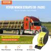 imageVEVOR Truck Straps 4quot x30 Heavy Duty Tie Down wFlat Hooks 18000lbs Break Strength WLL 6000lbs Cargo Straps tie Down for Flatbeds Trucks Trailers Farms Rescues Tree Saver Yellow10 PackYellow