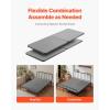 imageVEVOR Twin Size Bunkie Board 15 in Bed Board Slats with 200D Oxford Cloth Wooden Mattress Support for Twin Size Bed Easy Assembly Support Under Mattress 2 Piece GrayQueen  58 x 79 in