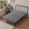 imageVEVOR Twin Size Bunkie Board 15 in Bed Board Slats with 200D Oxford Cloth Wooden Mattress Support for Twin Size Bed Easy Assembly Support Under Mattress 2 Piece GrayTwin  37 x 75 in
