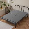 imageVEVOR Twin Size Bunkie Board 15 in Bed Board Slats with 200D Oxford Cloth Wooden Mattress Support for Twin Size Bed Easy Assembly Support Under Mattress 2 Piece GrayFull  52 x 75 in